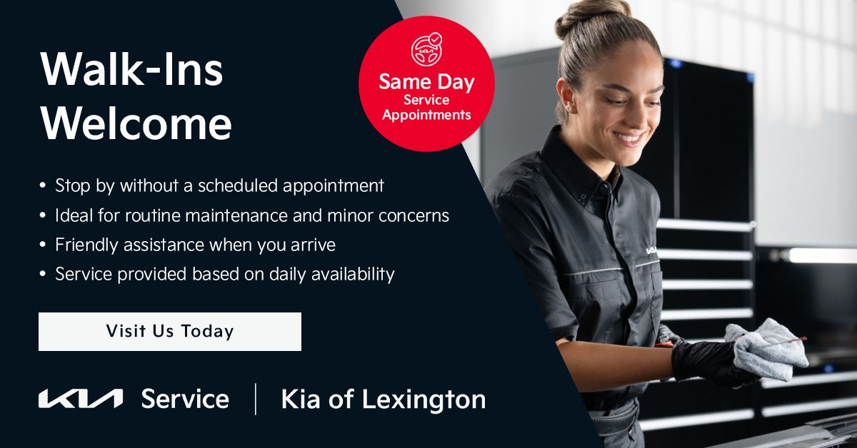 Walk-Ins Welcome at Kia of Lexington Service
